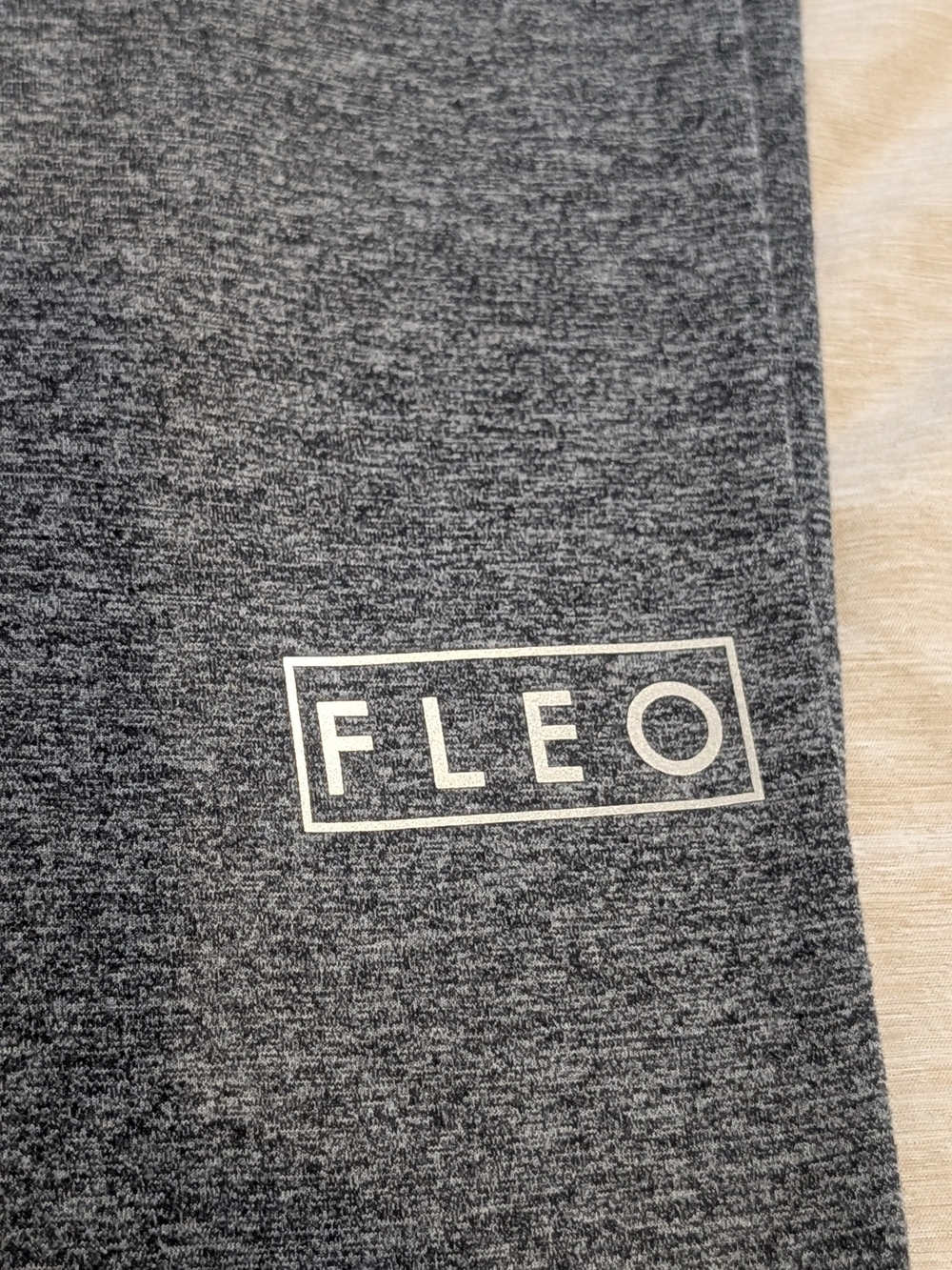 FLEO Heather Gray Leggings with Reflective Logo